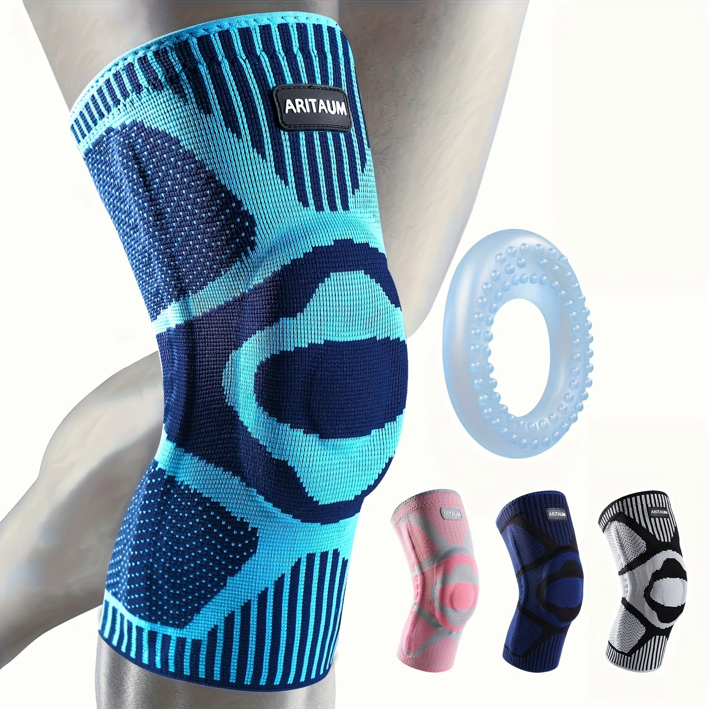 1 Pack of Professional Sports Knee Pads,  Meniscus Silicone Spring Support,