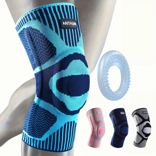 1 Pack of Professional Sports Knee Pads,  Meniscus Silicone Spring Support,