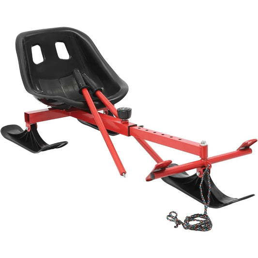Metal Snow Racer Sled, Heavy Duty, Steerable