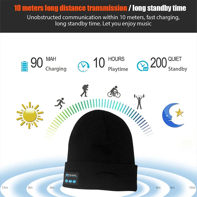 Bluetooth Hat Warm Beanie Music Wireless