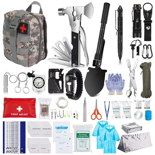 125Pcs Survival Kit Professional Emergency Survival Gear