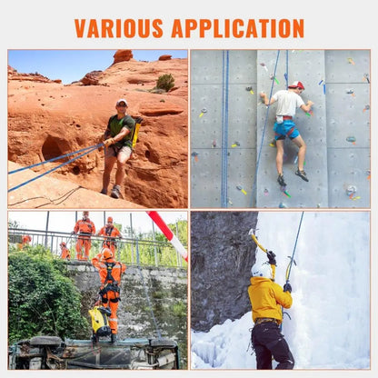 Climbing Rope 10.2mm 60M 25KN Breaking Tension Fiber Rope Steel Snap.