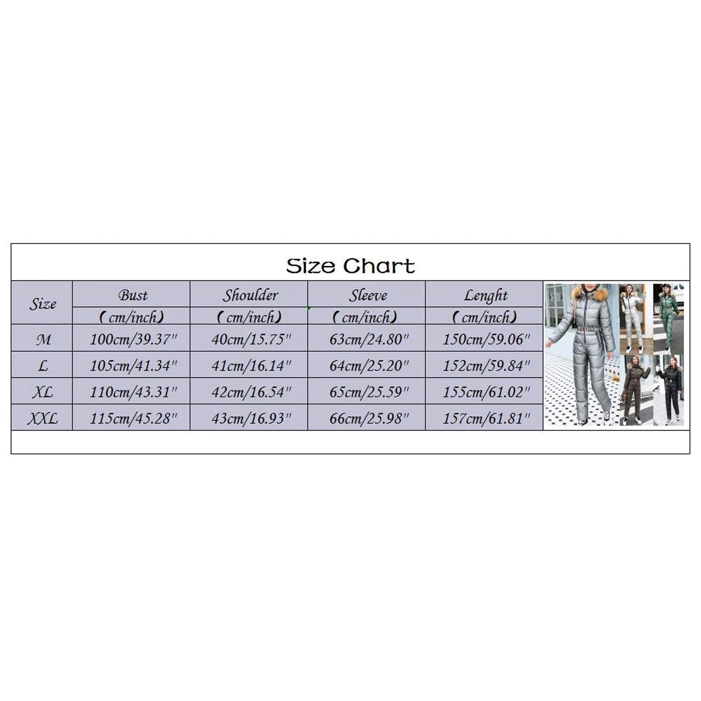 One Piece Outfit Ski Suit Women Jacket Winter Jumpsuit ll