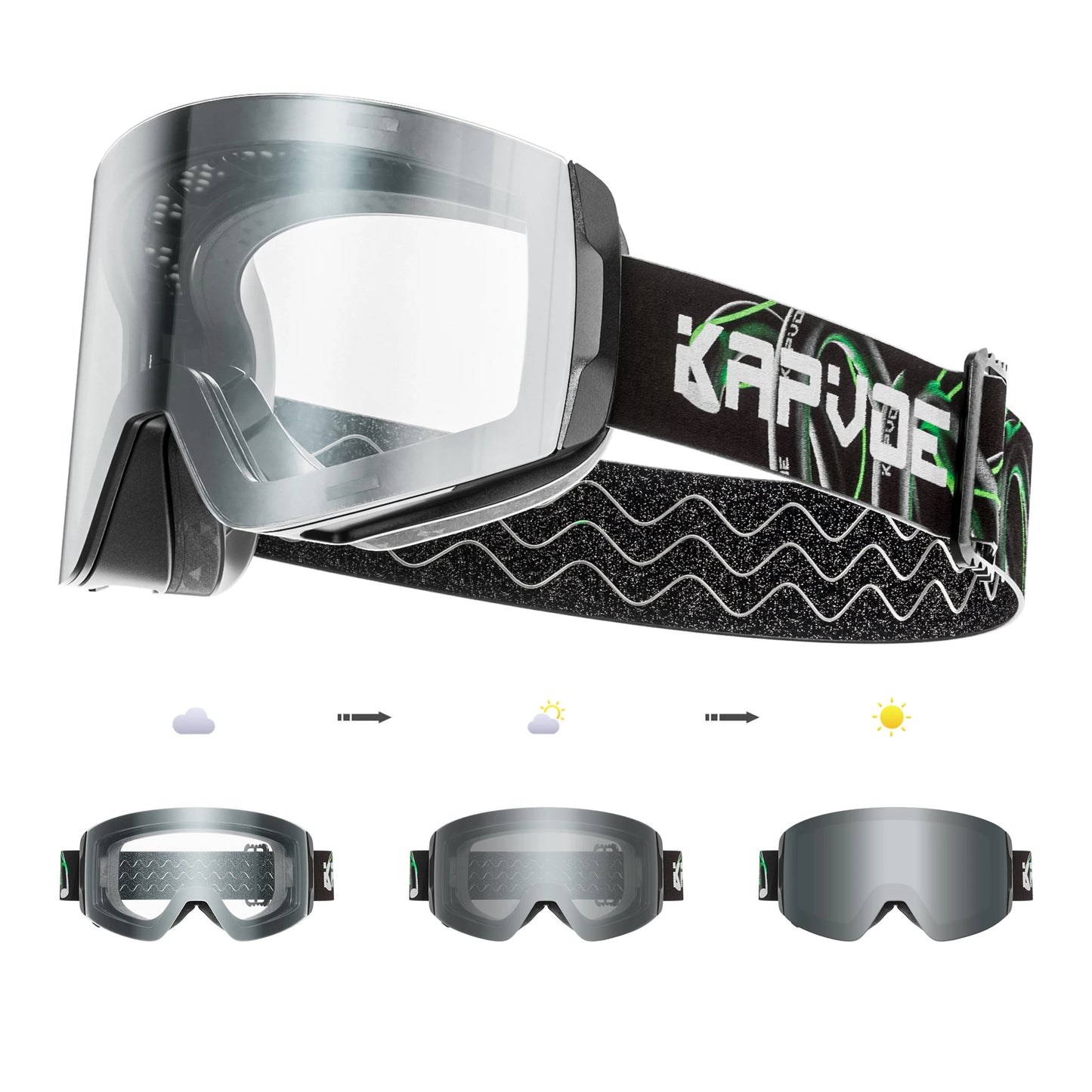 KAPVOE Photochromic Ski Goggles