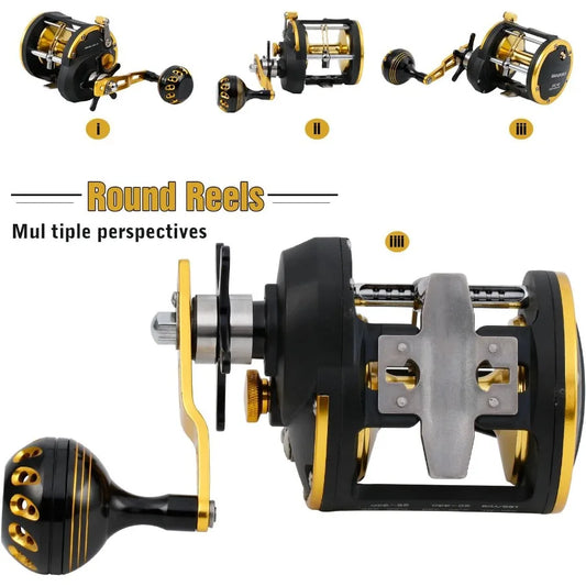 Trolling Reel Saltwater Level Wind Reels Drag Reel Boat Fishing, Ocean Fishing