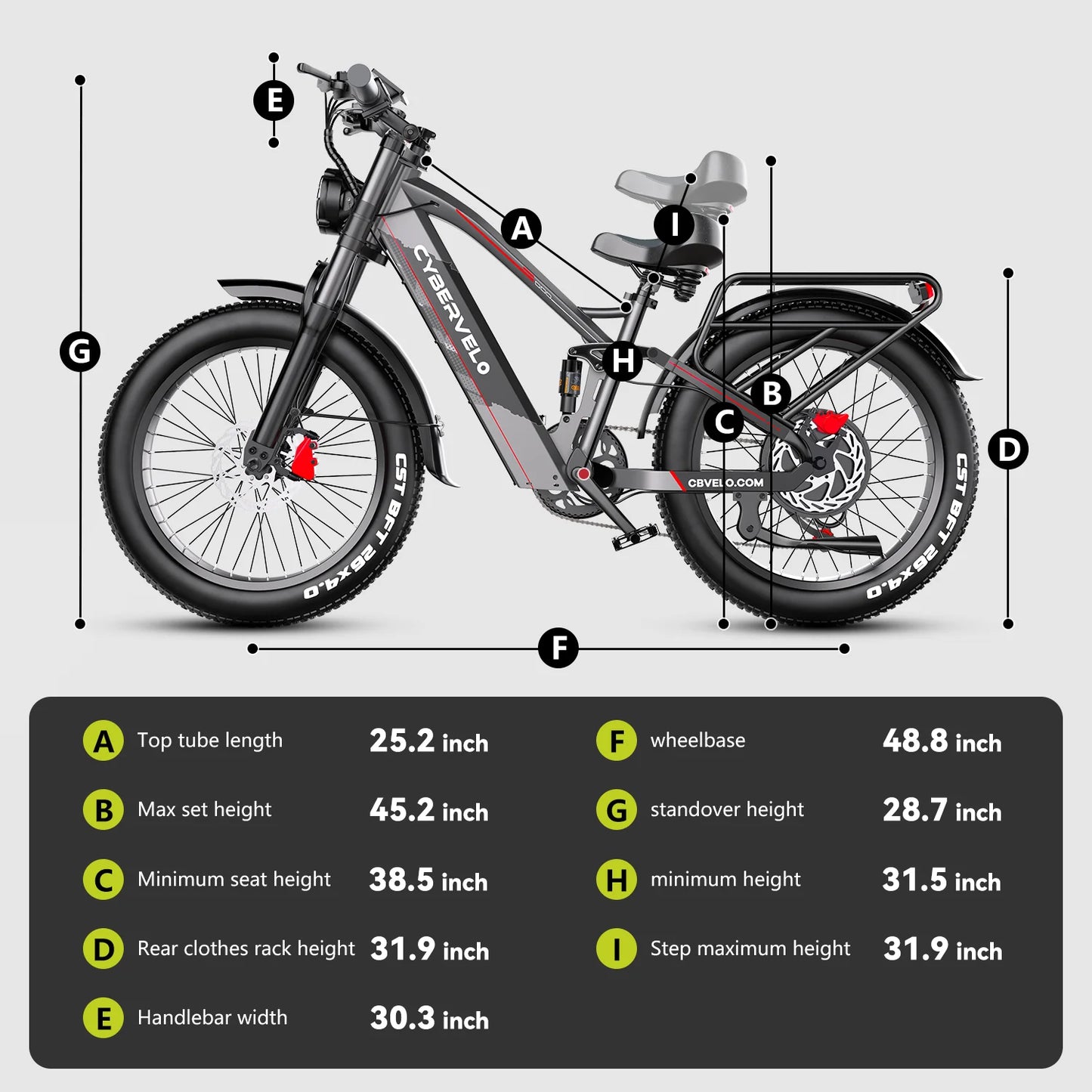 Cybervelo 5000w Peak Built-in Battery Ebike, 100 Miles Range