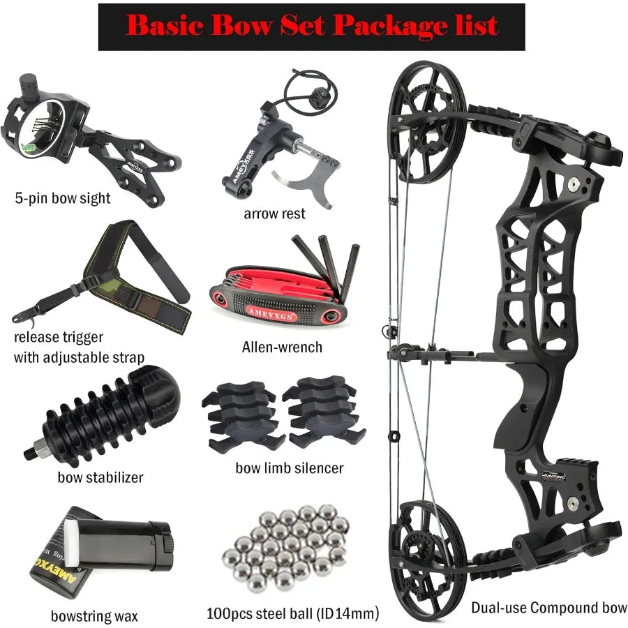 Compound Bow Dual-use for Arrows and Steel BallHunting