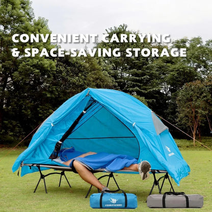 4in1 Camping Cot Tent Foldable Elevated Tent Set for 1 Person