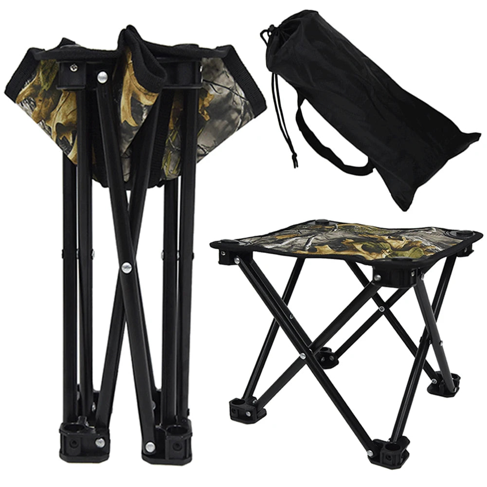 Mini Folding Camping Stool Portable Camping Stool Oxford Cloth Lightweight Small Chair Foldable Fishing Stool for Fishing Hiking