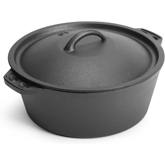 Pre-Seasoned Cast Iron Dutch Oven Pot with Lid