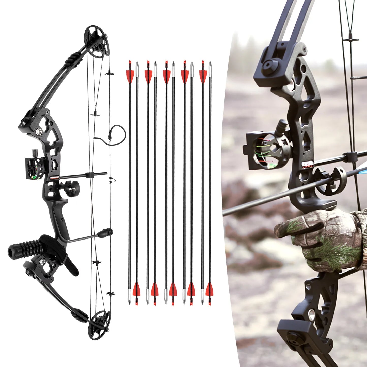 Right Handed Compound Bow Kit Adults and Teens