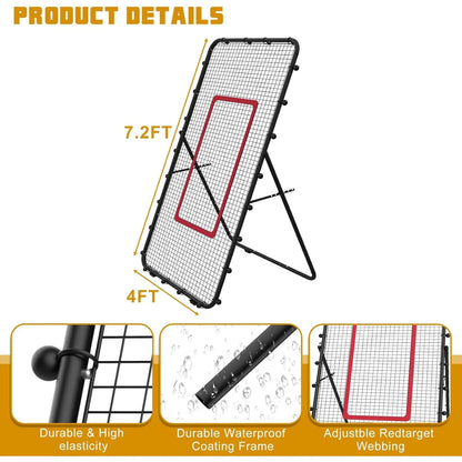 Adjustable 7x4ft Volleyball Net,Multi-Sport Rebounder.