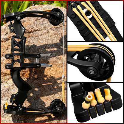 Lightweight Adult Compound Bow, 50-Shot High-Precision Design with Green Light Rail