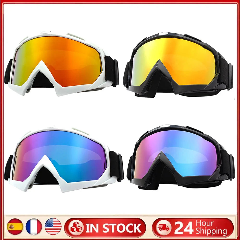 Skiing Eyewear, Windproof, Cycling, Sun Anti-Fog Protective Goggles UV Protection for Winter Outdoor Sport