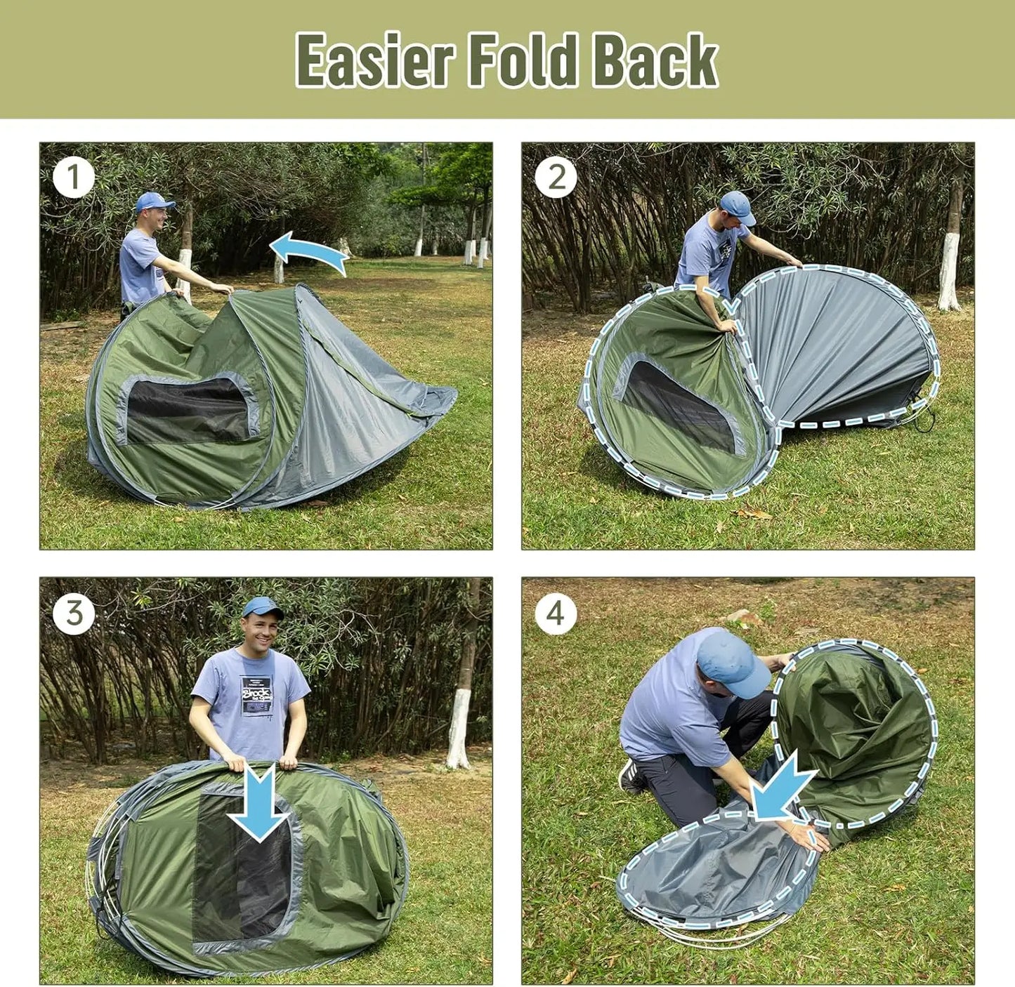 2-Person Pop-Up Camping Tent: Waterproof, Instant Setup