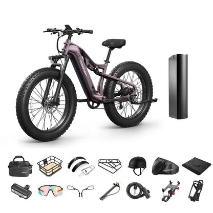 Labrador pro Electric Bike 1350W Peak 48V 20AH Battery Ebike 26" Fat Tire Electric Mountain