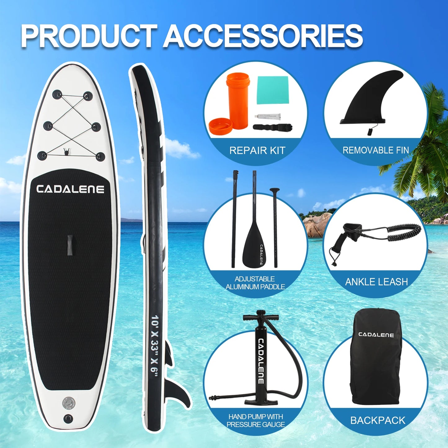 Inflatable Stand Up Paddle Board with SUP Accessories