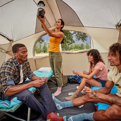 WeatherMaster 10-Person Camping Tent with Rainfly and Room Divider