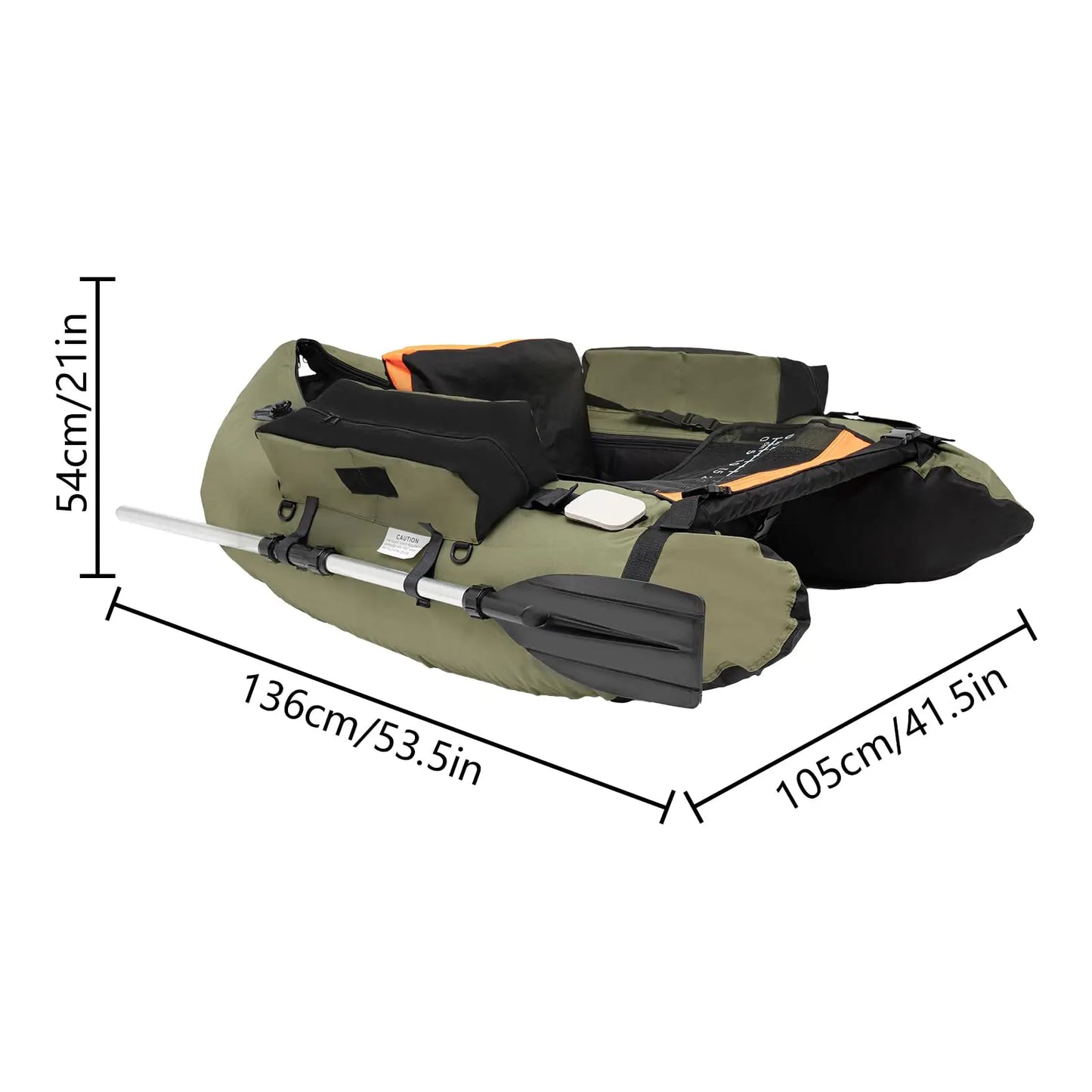 Fishing Float Tube, 286 Lbs Load Capacity Inflatable Boat