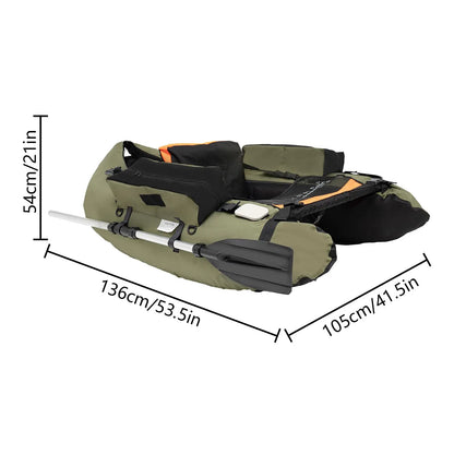 Fishing Float Tube, 286 Lbs Load Capacity Inflatable Boat