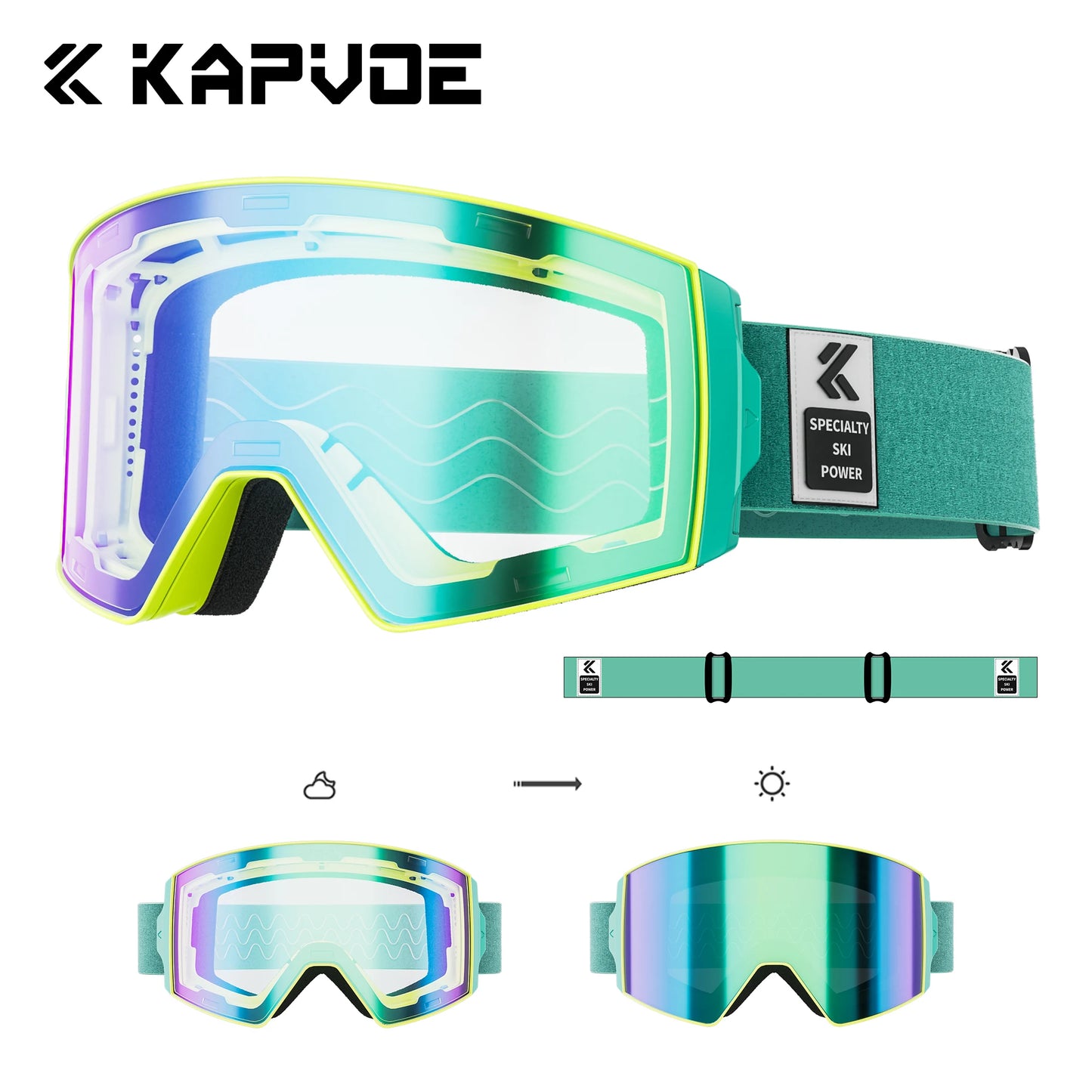 Winter Outdoor Photochromic Ski Goggles