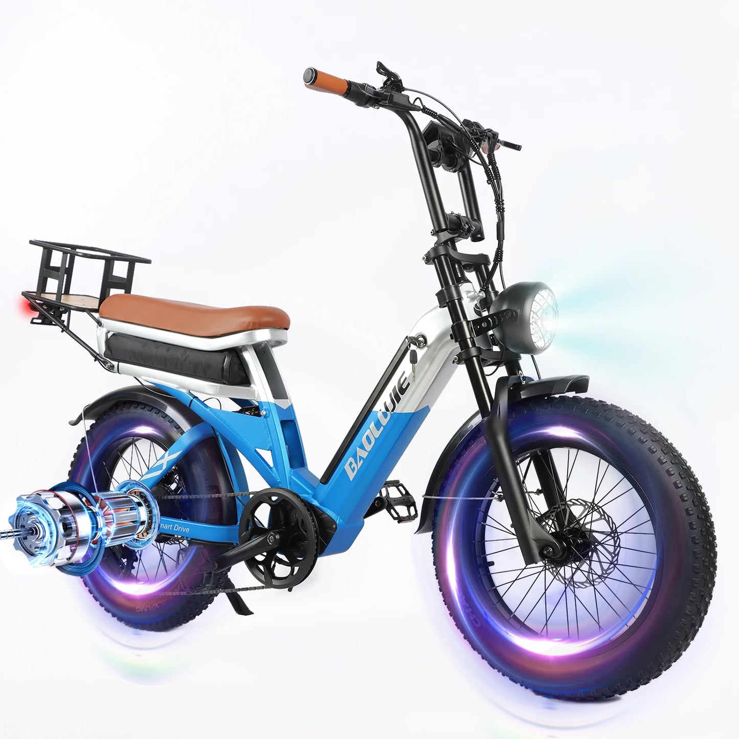 BAOLUJIE DM01 Motor Electric Bicycle 60V 30AH Battery Max Speed 42 MPH