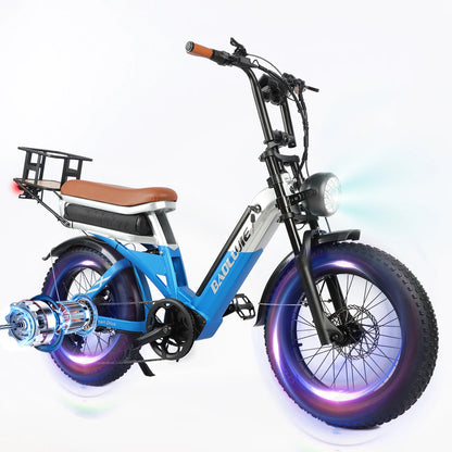BAOLUJIE DM01 Motor Electric Bicycle 60V 30AH Battery Max Speed 42 MPH