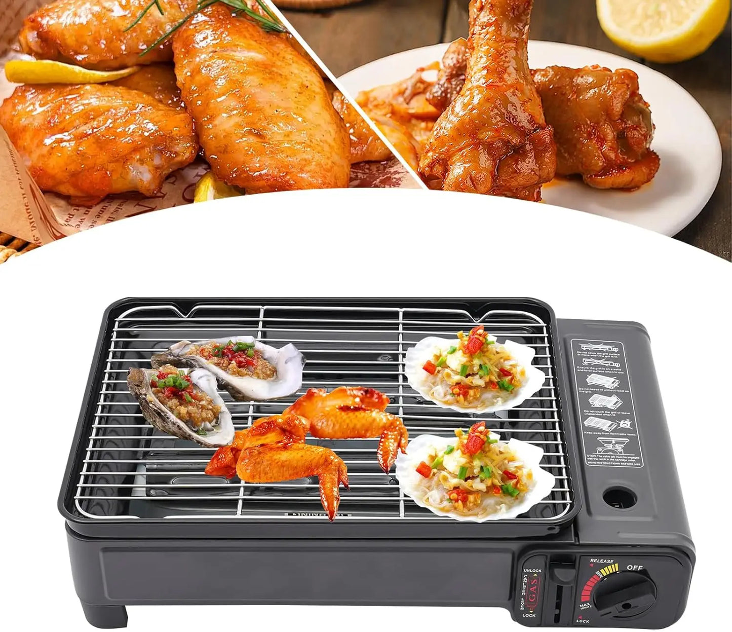 Portable Camping Butane Grill Stove.