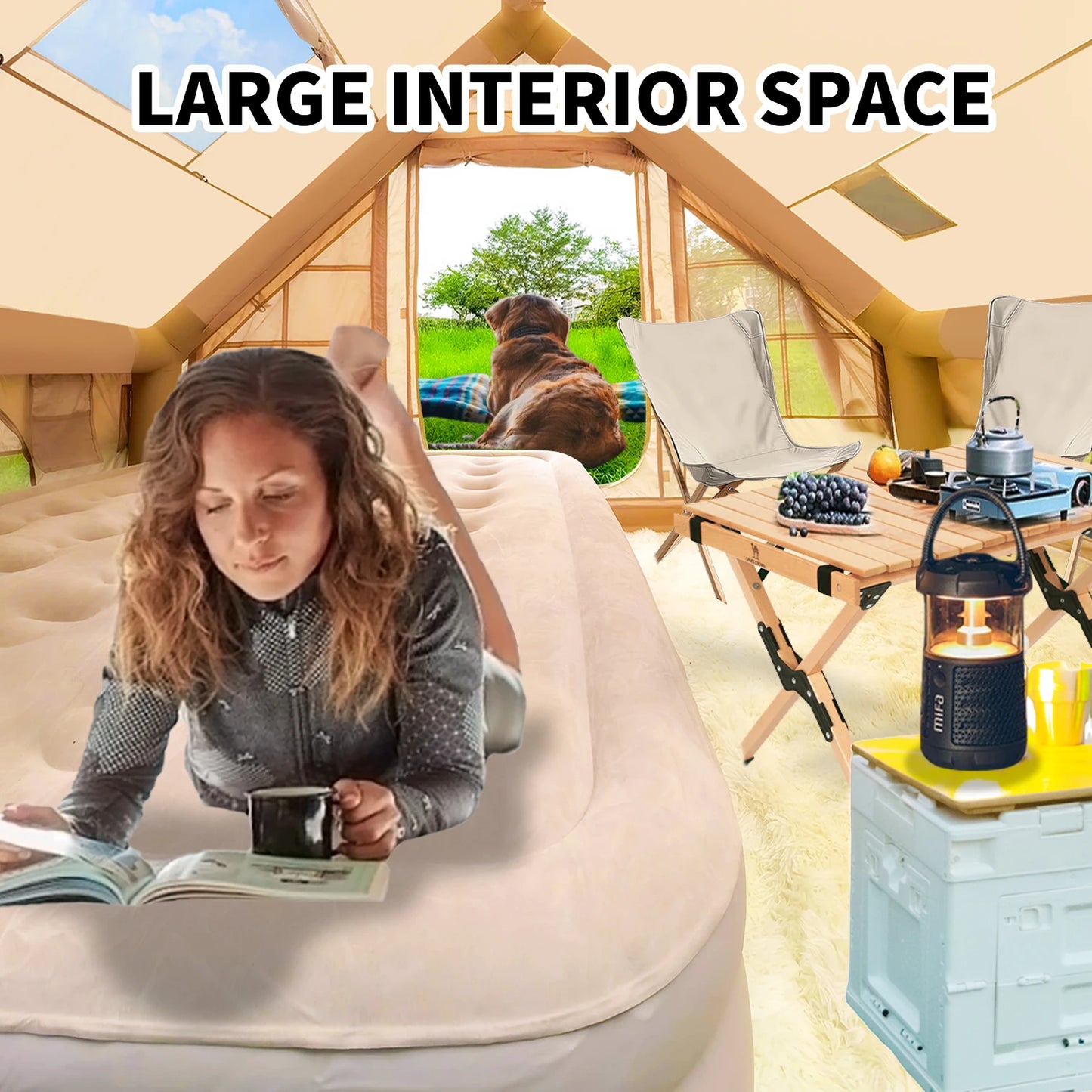 Inflatable Tent with Pump,Waterproof Camping Tents