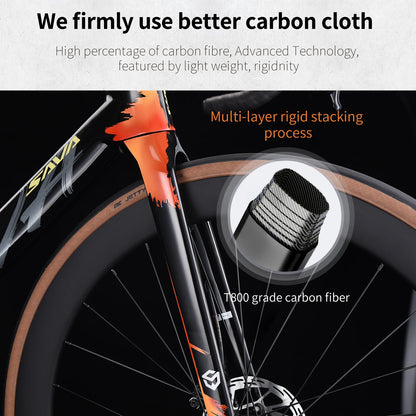 Carbon Fiber Road Bike Adult Racing 700C UCI