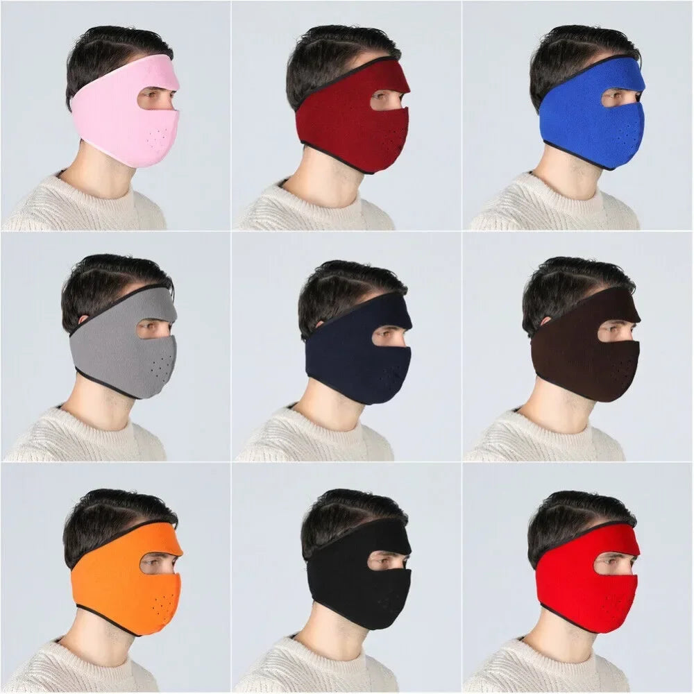 Fleece Winter Outdoor Sports Thermal Face Mask and Ear Warmer.