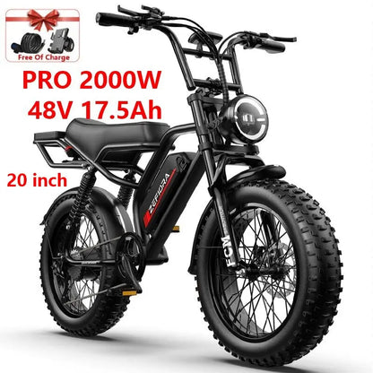 14 20 inch Electric fat bike 1000w 2000w 30-50MPH 30-60Miles Adjustable front brake
