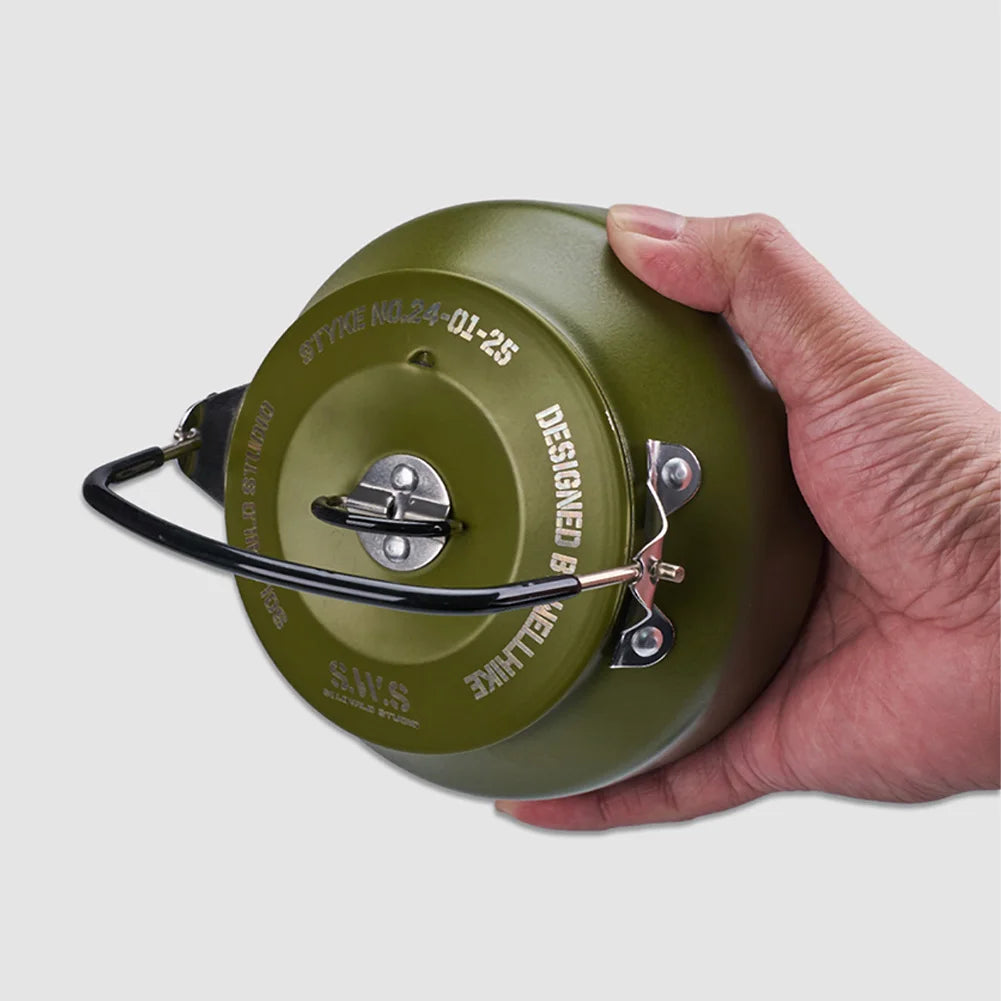 0.8L Outdoor Camping Water Kettle with Handle.