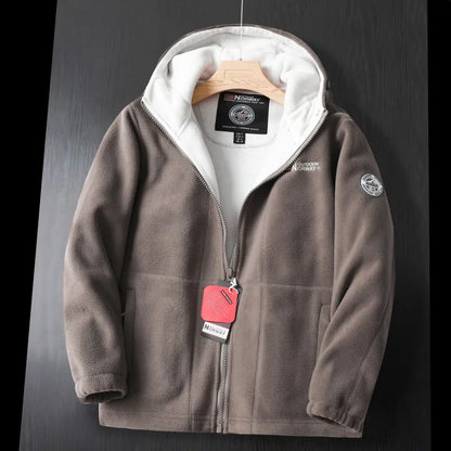 Winter Fleece Jacket Men's Casual Thickened Wool Jacket
