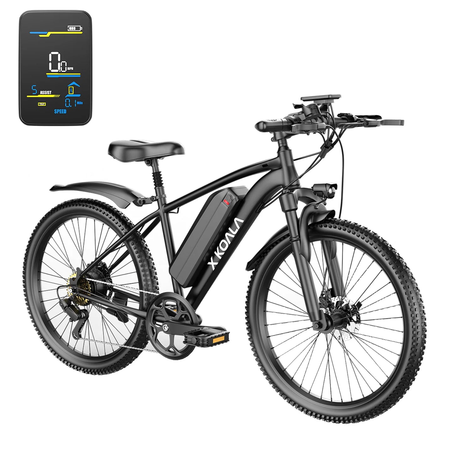 26'' Electric Bike, 1000W Peak Motor 40 Miles 25MPH Commuter E Bike 7 Speed