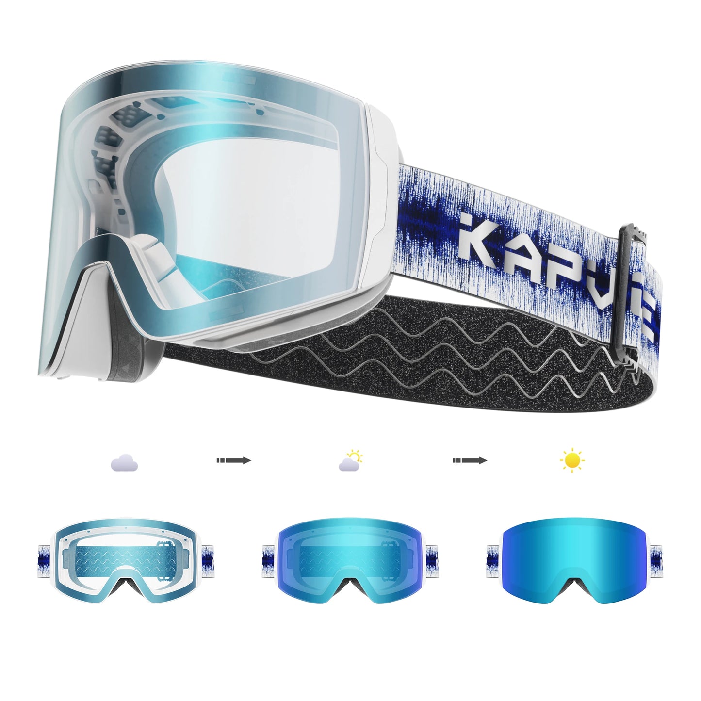KAPVOE Photochromic Ski Goggles