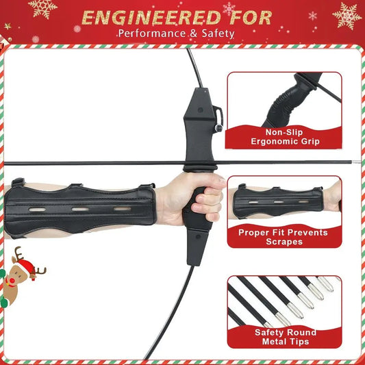 Youth Bow and Arrow Set for Kids, Ambidextrous Recurve Archery Gear