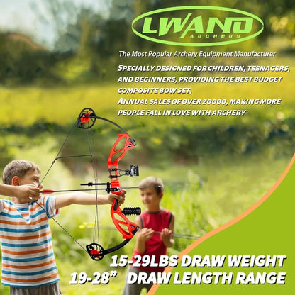 Compound Bow Archery Sets for Youth and Beginners Right Hand,15-30 lbs Draw Weight 260fps