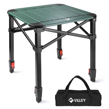 VILLEY Folding Camping Square Table with Carry Bag