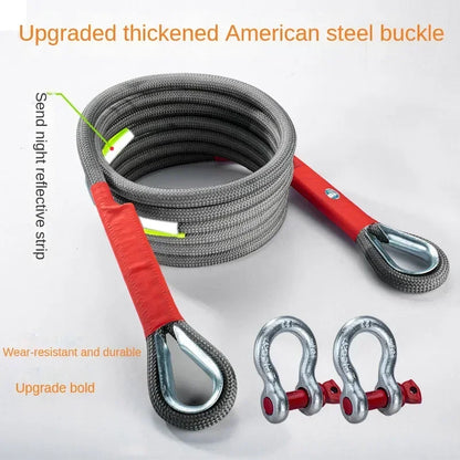 Outdoor Off-road Trailer Tow Rope, Emergency Rescue, Thicker
