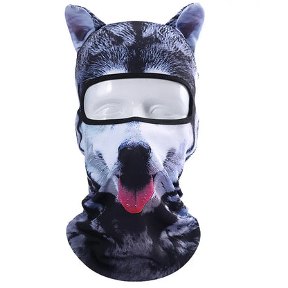 3D Animal Balaclava Ski Hats Party Cat Dog Funny mask.