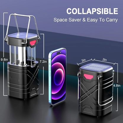 4 Pack Rechargeable Camping Lights - Solar/Battery LED,