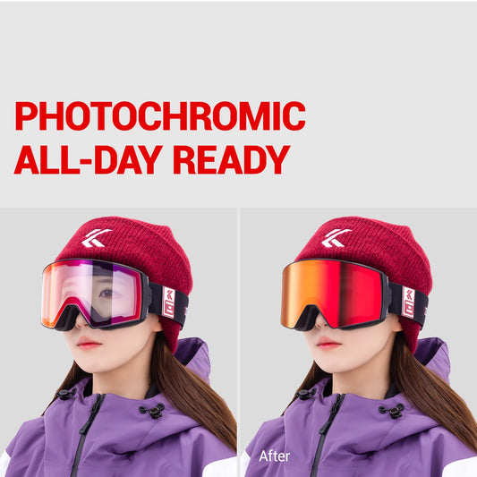Winter Outdoor Photochromic Ski Goggles