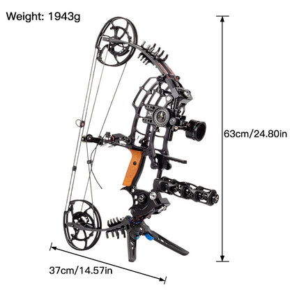 New SPG Rogue Compound Bow Adjustable Pound Draw Length,Dual-Use (Steel Balls/Arrows) Outdoor Archery Equipment
