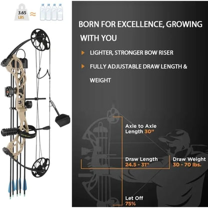 Topoint Archery Compound Bow Pro Set Easy Adjust