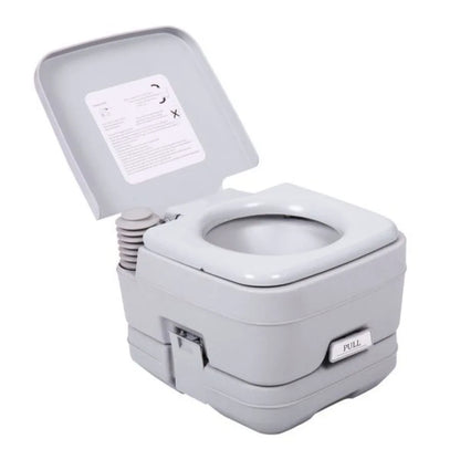 Lightweight Portable Toilet 2.6 Gallon Flushable Camping Toilet.