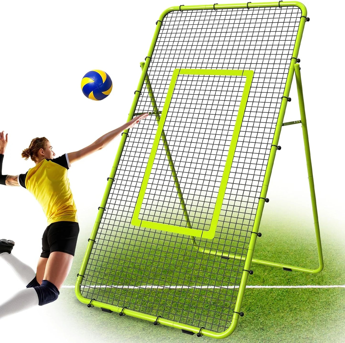 Adjustable 7x4ft Volleyball Net,Multi-Sport Rebounder.