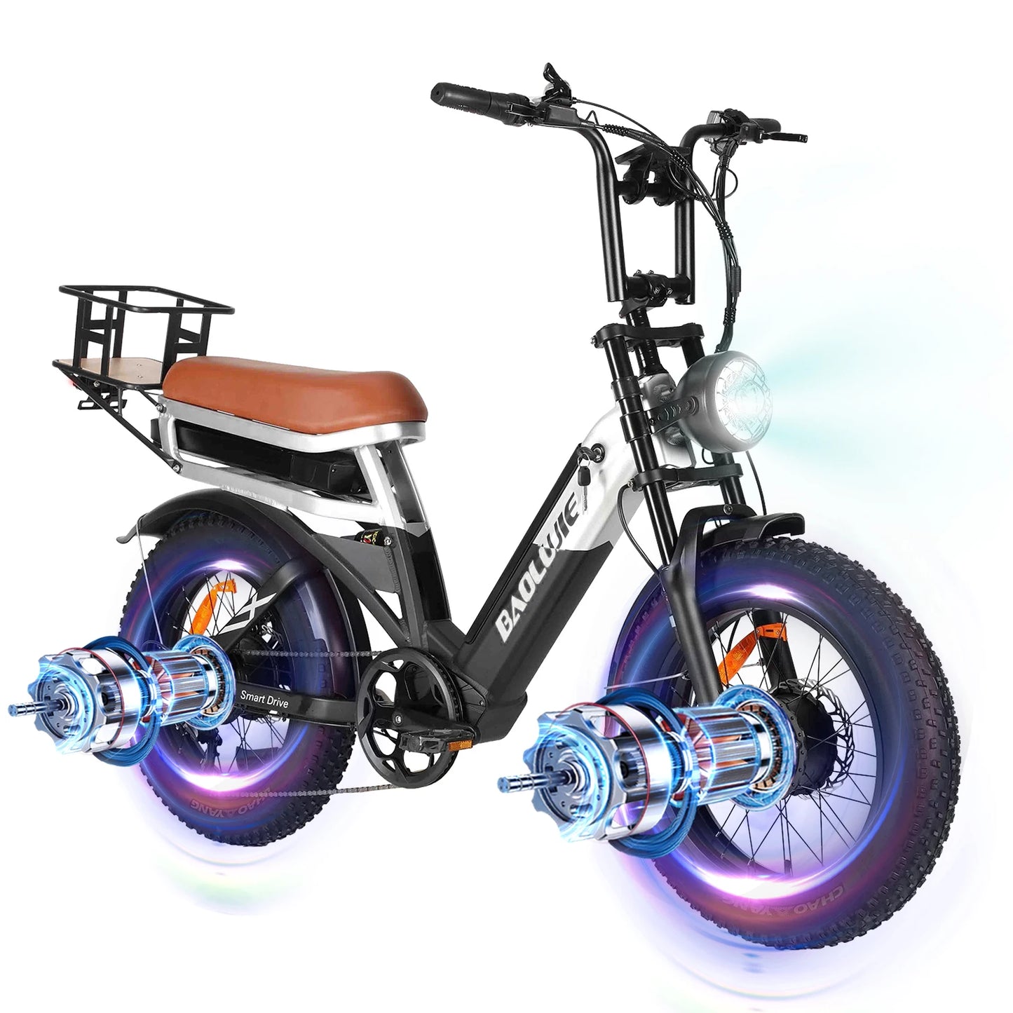 BAOLUJIE DM01 Motor Electric Bicycle 60V 30AH Battery Max Speed 42 MPH