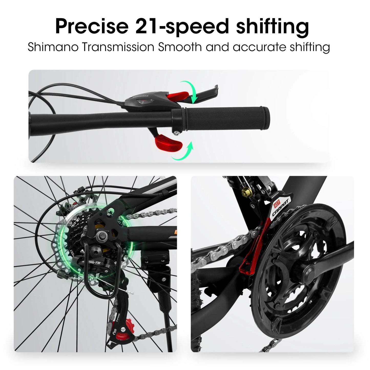 Mountain Bike 26 Inch Wheel, Dual Full Suspension 21-Speed
