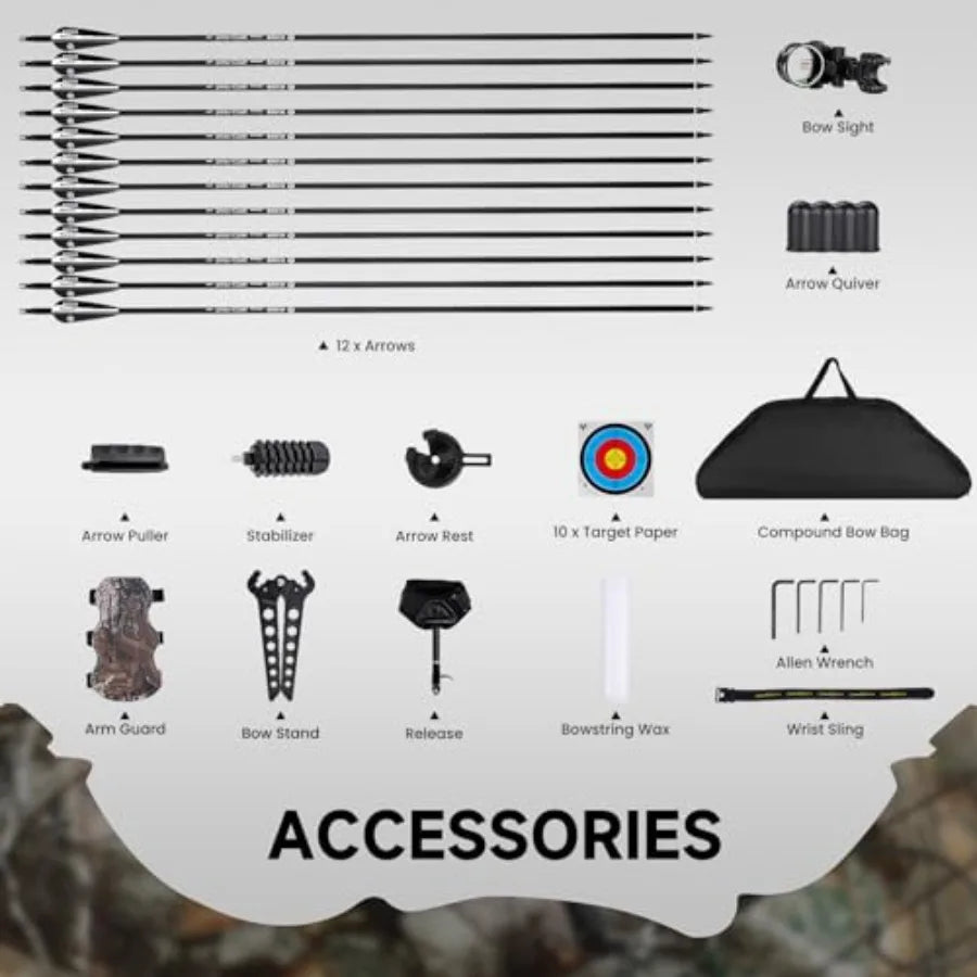 Compound Bow Package for Youth Adults Beginners